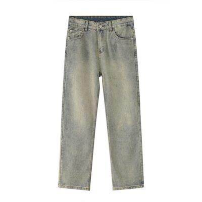Straight Leg Jeans with Pockets for All-Day Comfort