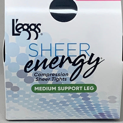 LEGGS (2 PACK) Sheer Energy Compression Tights Medium Support Jett Black