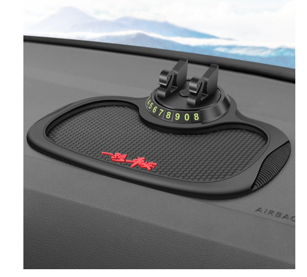 Non-Slip Car Phone Pad with Parking Number Card