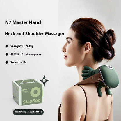 Electric Neck And Shoulder Muscle Massager Wireless Shoulder And Back Kneading Massage Shawl Neck Masajeador Relax Pain Relief