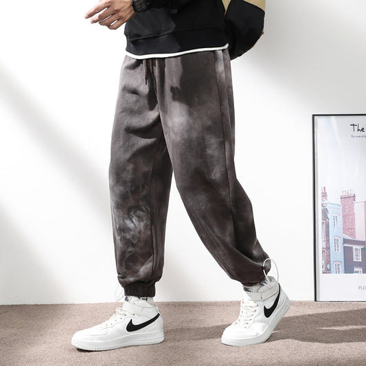 Men's Elastic Waist Drawstring Ankle Sweatpants
