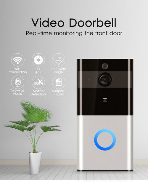 Marlboze 720P Smart WiFi Video Doorbell Wireless Intercom PIR Detection