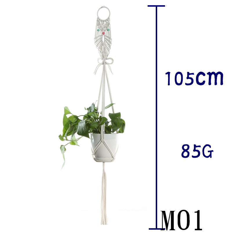 Beige Cotton Rope Plant Hanger