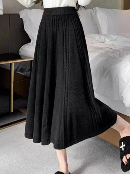 Herringbone-knit Skirt For Women