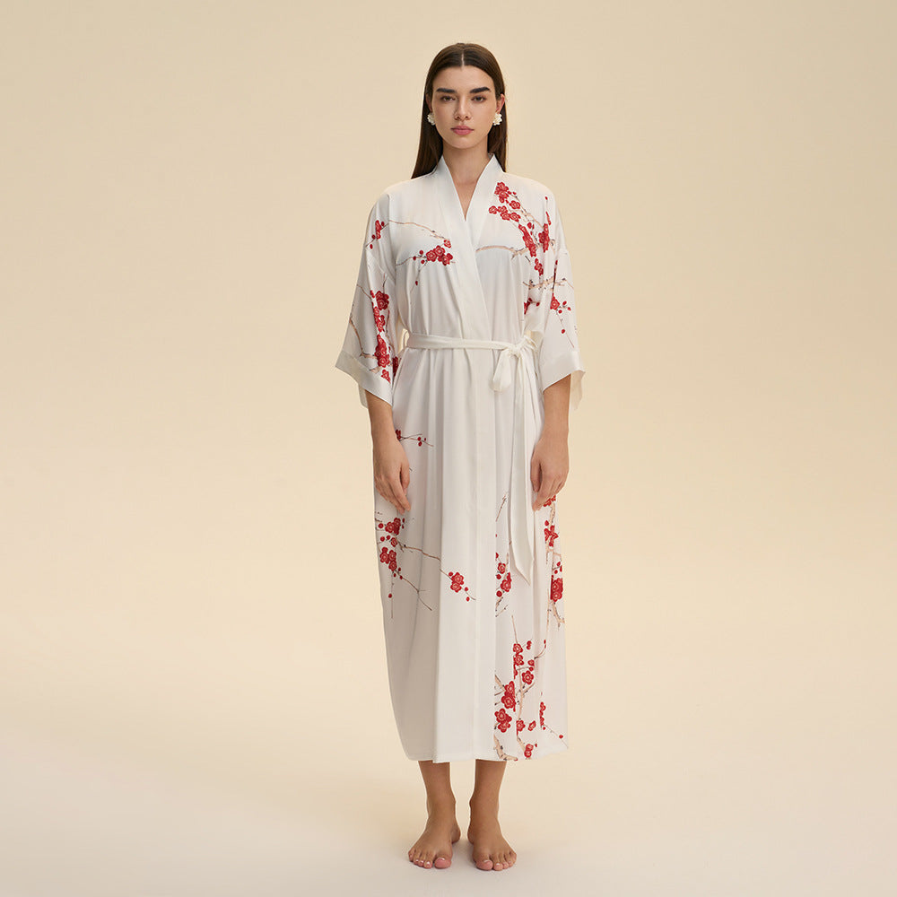 New Satin Plus Size Pajamas For Women Lightweight Loungewear Robe