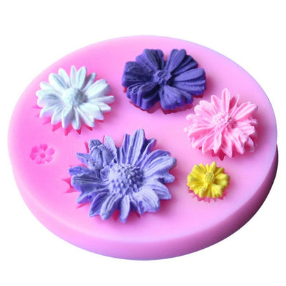 DIY 3D Flower Fondant Cake Silicone Mold