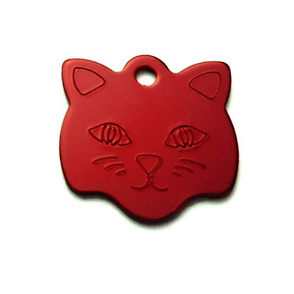 Cat head alumina pet tag