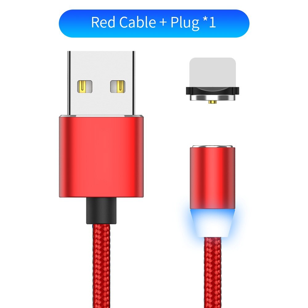 YBD 1m Magnetic LED Charging Cable for Apple