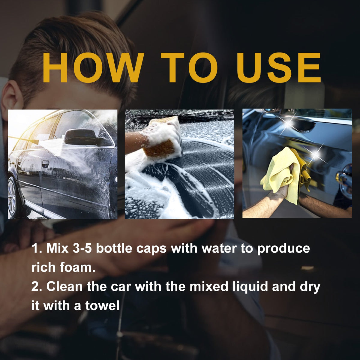High Concentration Foam Car Cleaner, Deep Cleaning Vehicle Paint Dirt Maintenance Retreader