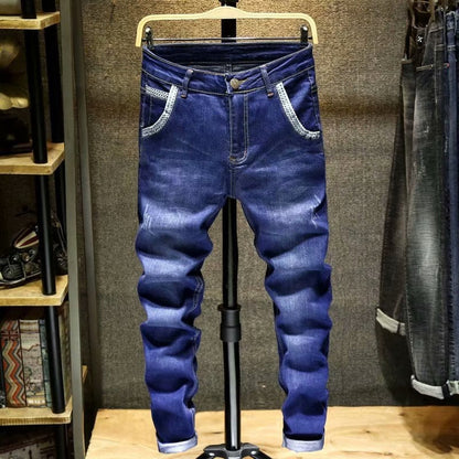 Casual Comfortable Elastic Simple And Versatile Jeans