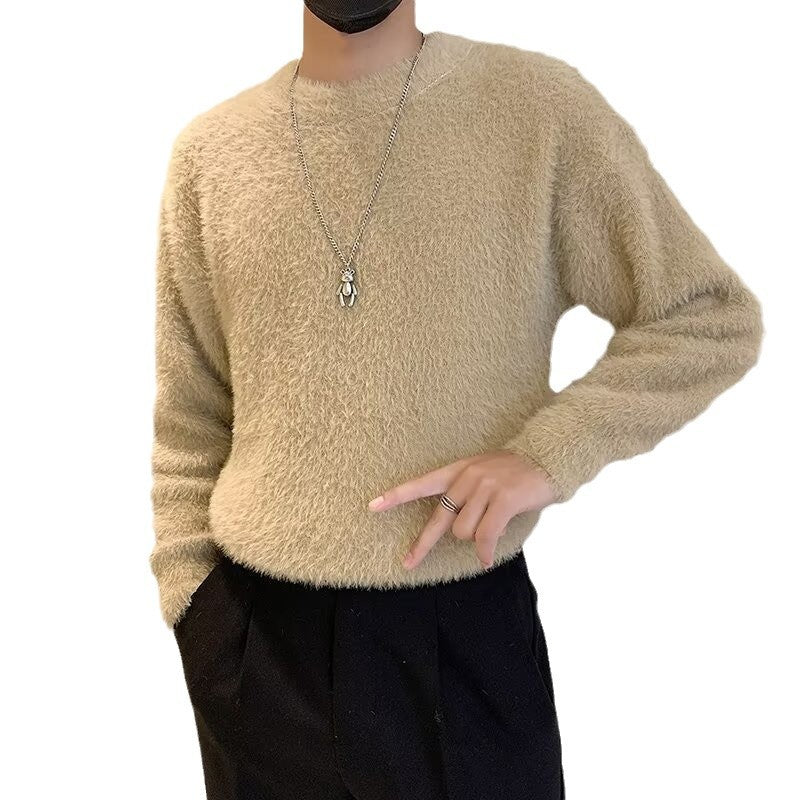 Round-neck Base Layer For Fallwinter Wearable As Outerwear