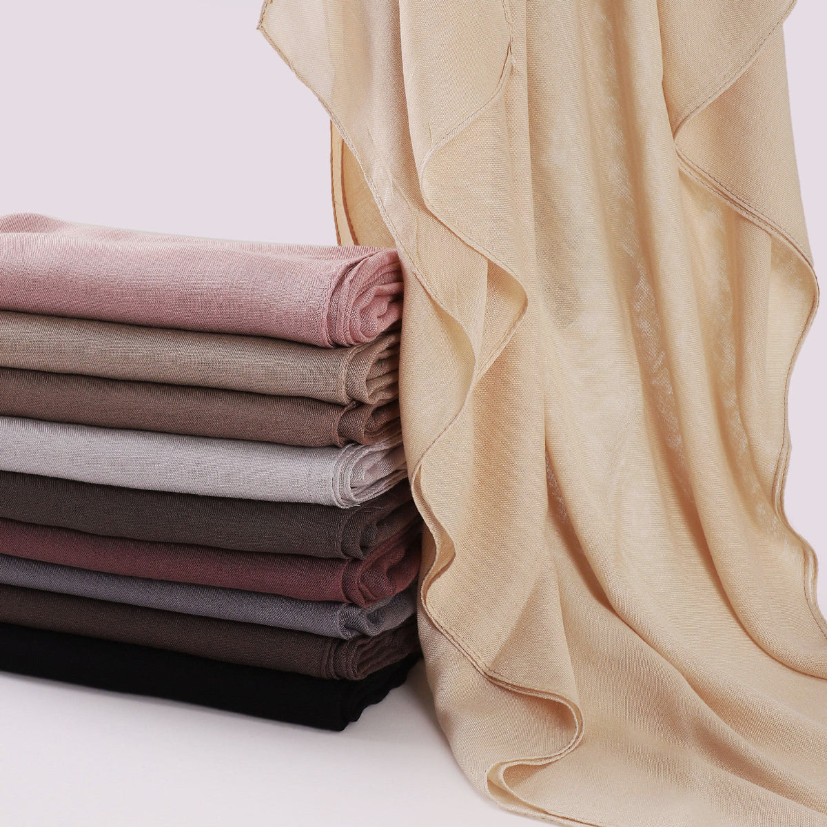 Modal Solid-color Thin-edged Breathable Headscarf