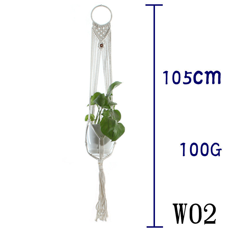 Beige Cotton Rope Plant Hanger