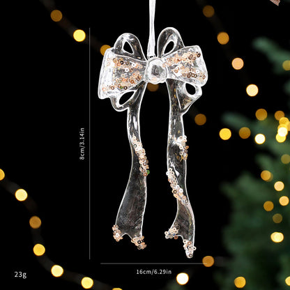 Christmas Decorations Sequined Acrylic Pendant