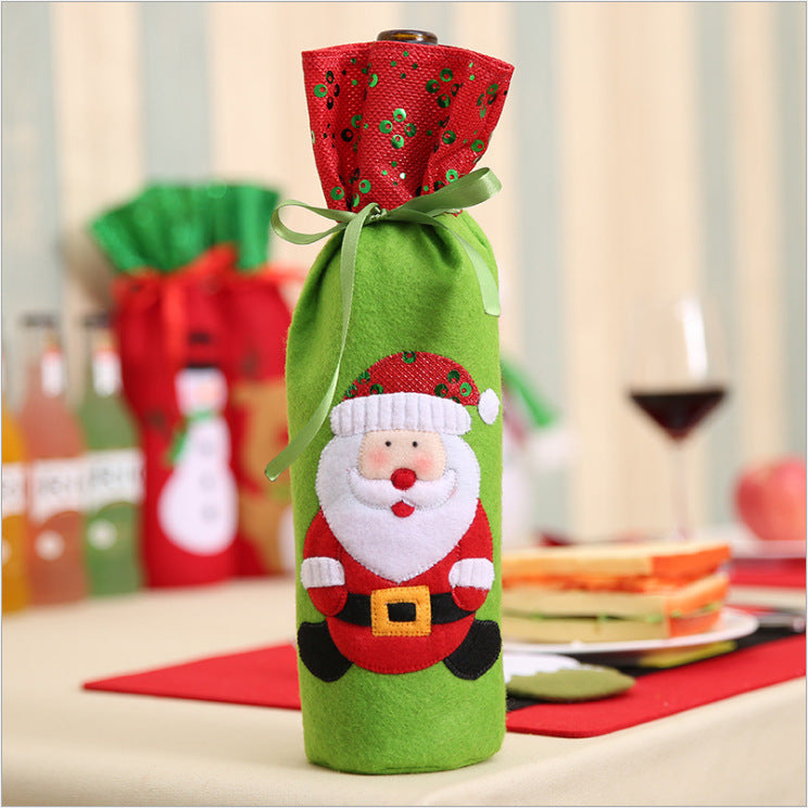 Christmas Wine Bottle Socks Decor