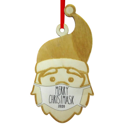 Christmas decorations on wooden boards