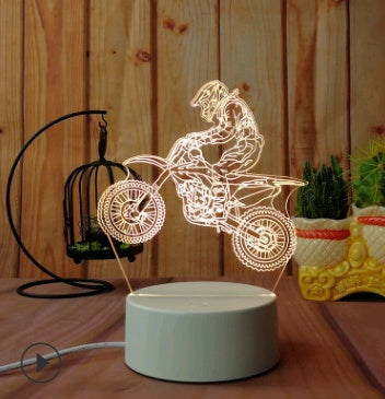 LED 3D Owl Touch Table Lamp Colorful
