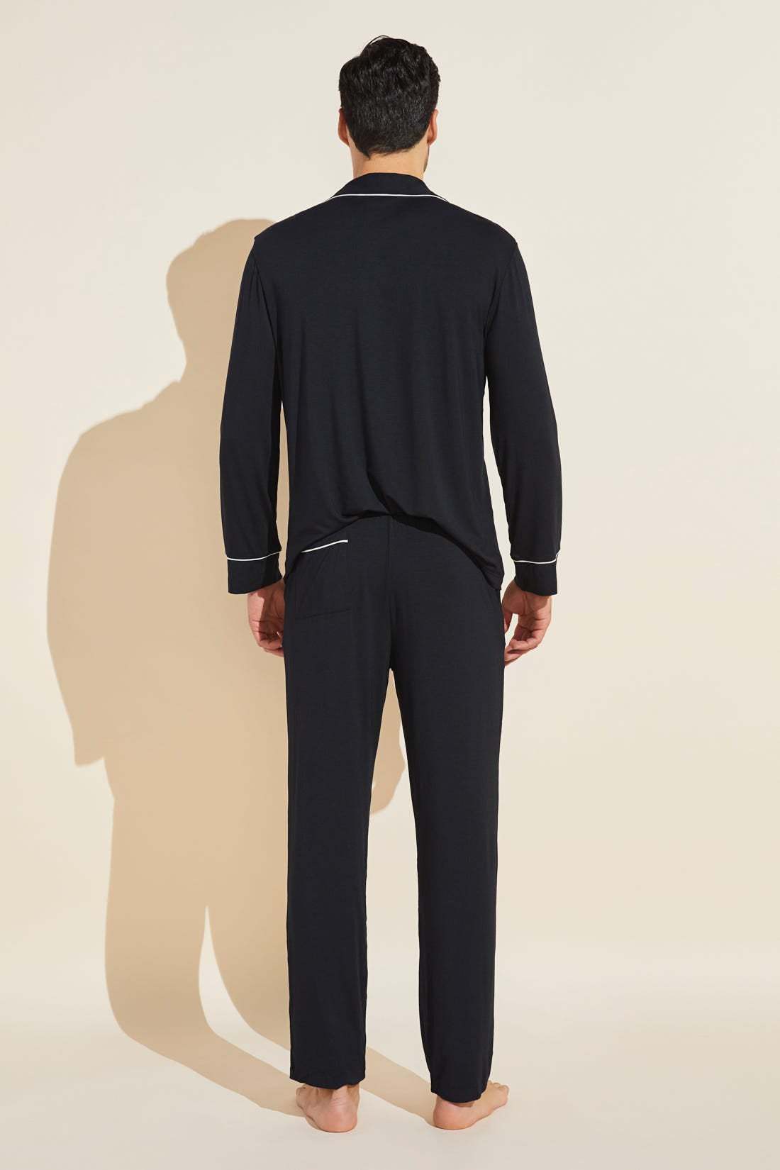 Men's French-style Long-sleeve Top And Pants Set