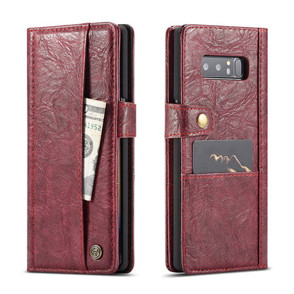 Samsung Note8 crack retro simulation leather flip wallet card Samsung note9 protective cover