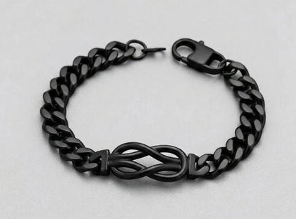 Stainless Steel Mens Leather Bracelet