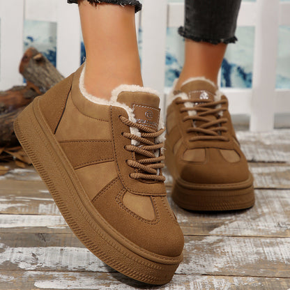 Womens Fleece-lined Warm Short Snow Boots