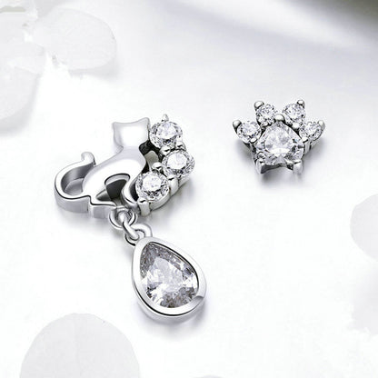 Vintage style cat earrings