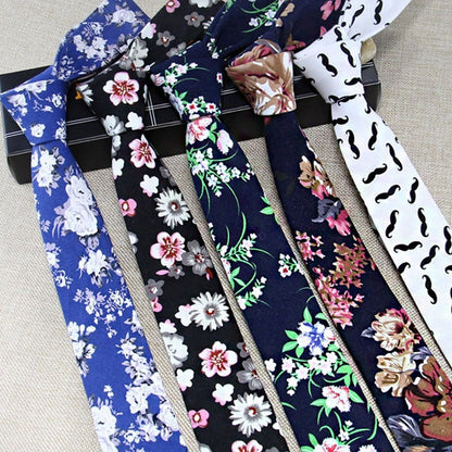Narrow Casual Patterned Tie For Men