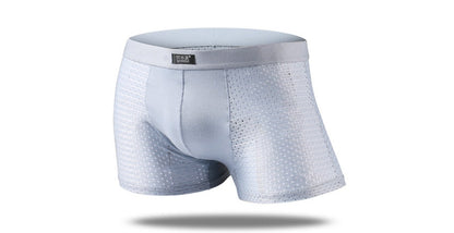 Men's ice silk hollow boxer briefs