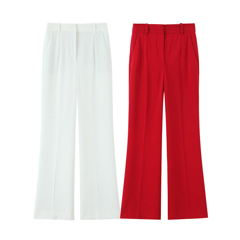 Two-piece Set Belt And Flared Trousers