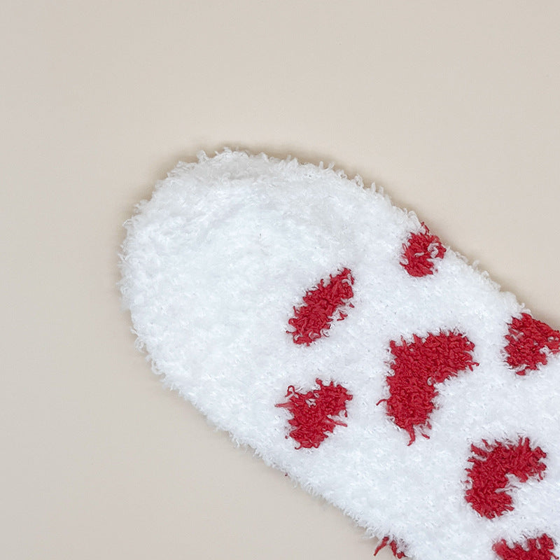 Autumn And Winter Fleece-lined Thickened Socks For Home And Sleep