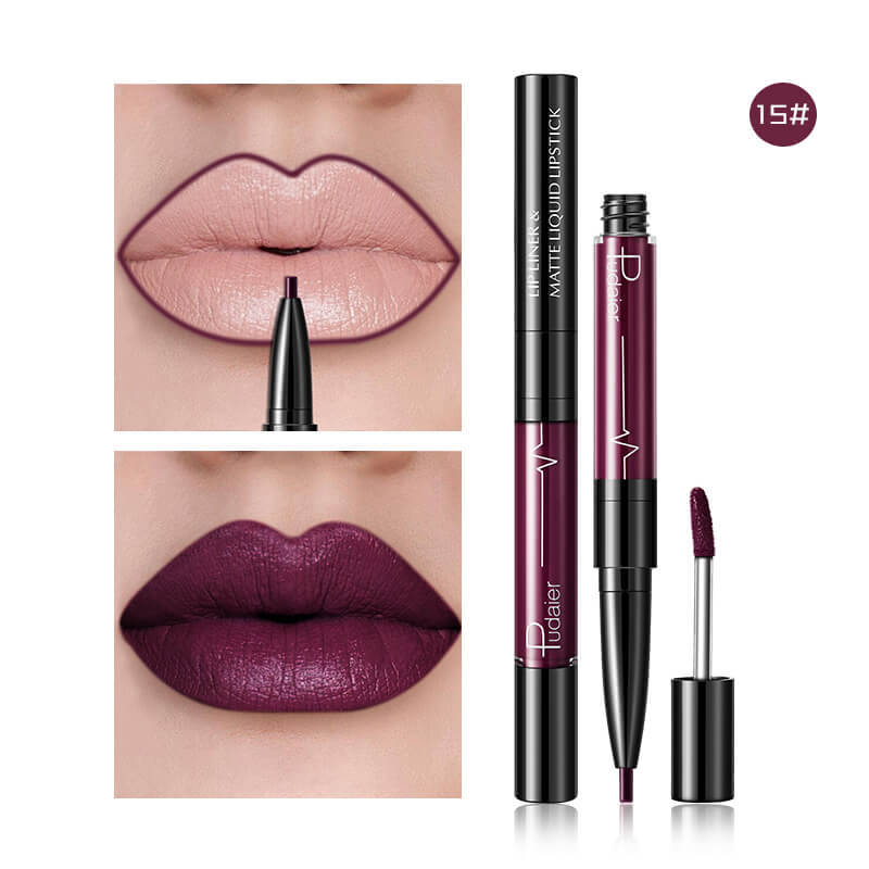 Pudaier Matte Lip Gloss Lip Liner Agate Red Lip Tint