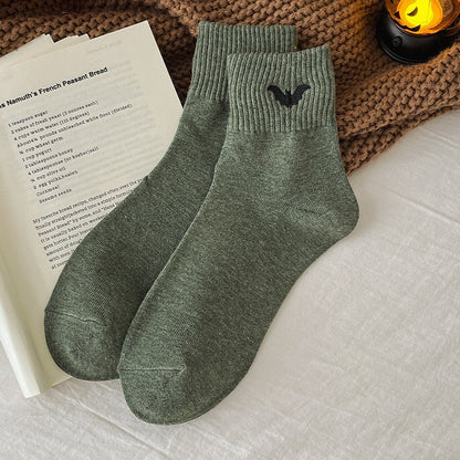 Skull Crew Socks Breathable Warm Cotton Blend