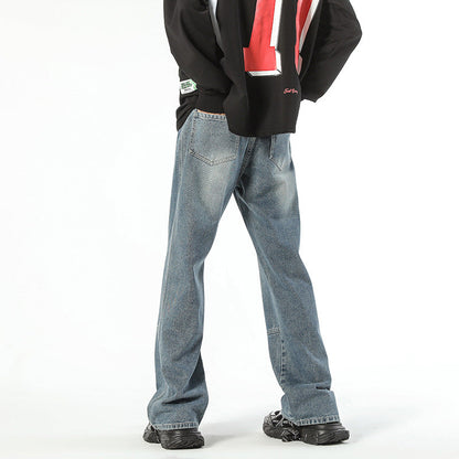 Fashion American Stitching Zipper Jeans Men
