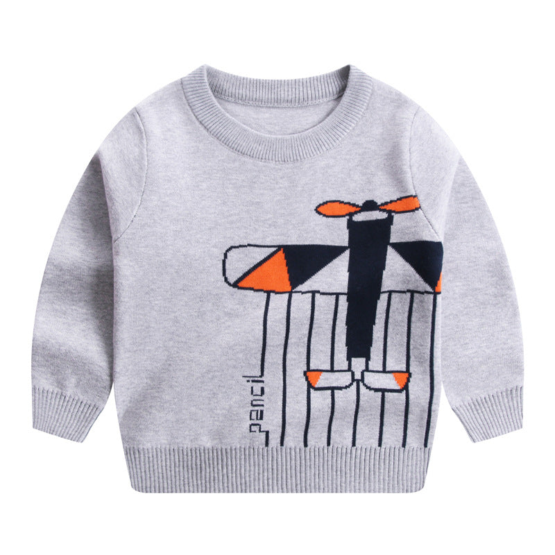 Children's Autumn And Winter New Double-layer Cotton Sweater