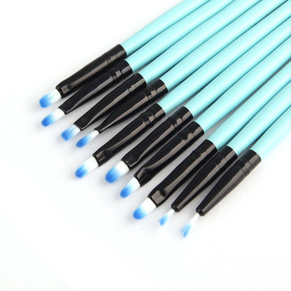 32-Piece Professional Blue Makeup Brush Set