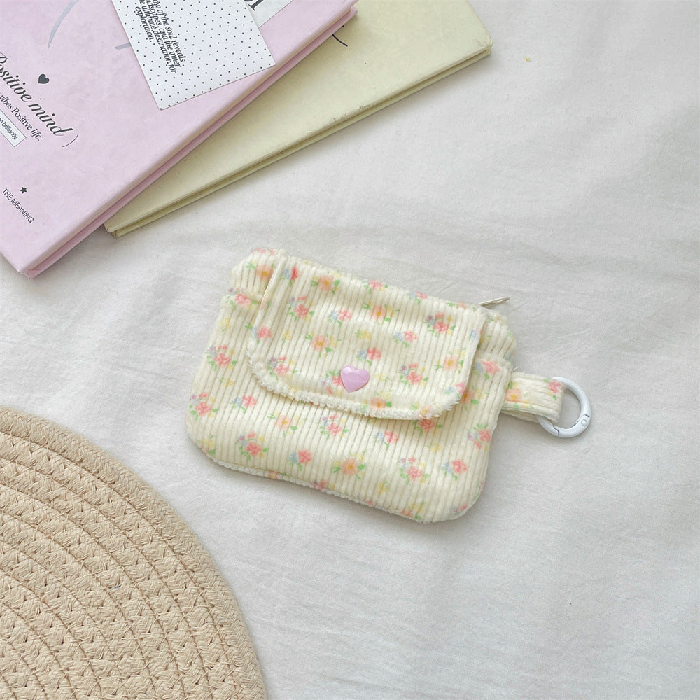 Corduroy Printed Coin Purse For Women