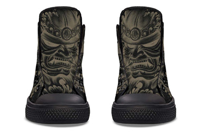 Printed Couple High Top Canvas Shoes