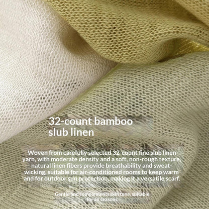 Womens Plus-Size Knitted Shawl With Bamboo-Strip Pattern