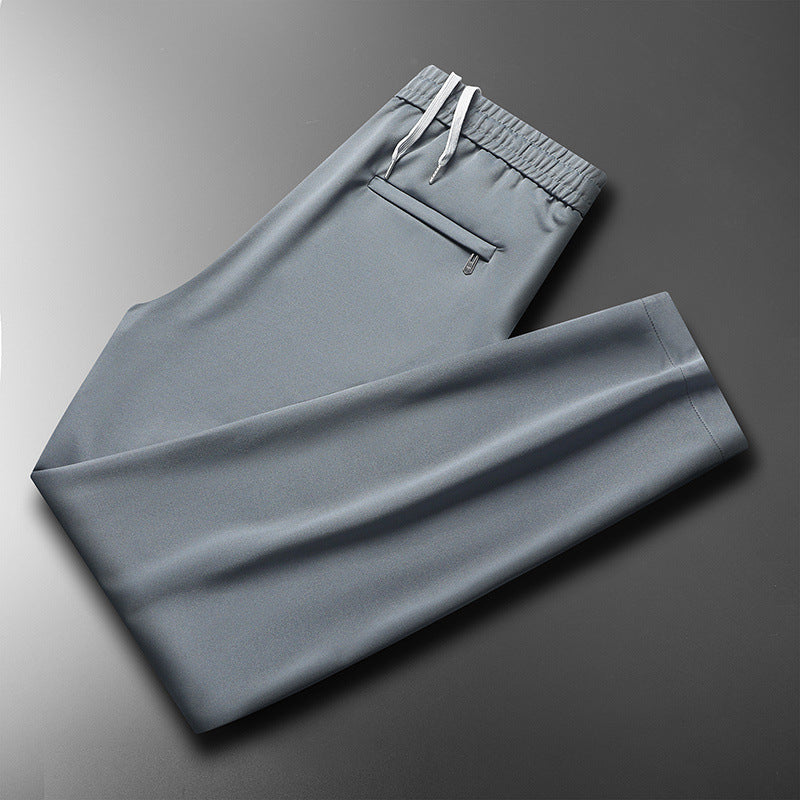 Men Cool Ice Silk Quick Dry Straight Leg Pants