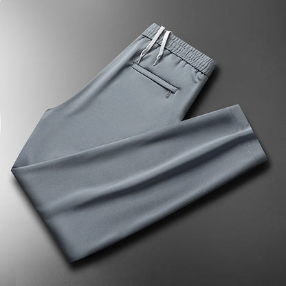 Men Cool Ice Silk Quick Dry Straight Leg Pants