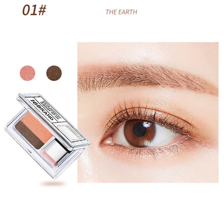 LAIKOU Double Color Glitter Eyeshadow Palette: Waterproof Shimmer Cosmetics