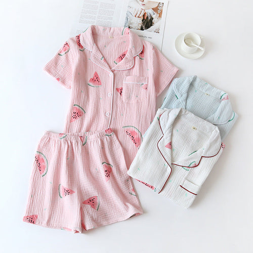 Cotton Crepe Pajamas Shorts