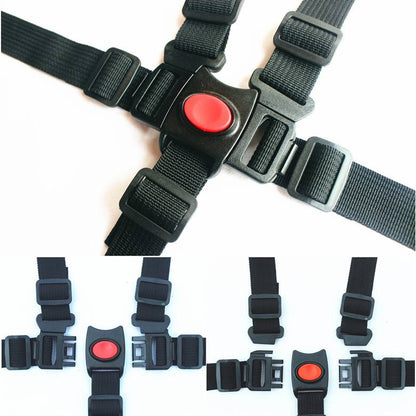 5-point Safety Belt 3-point Fixing Band Children's Dining Chair Accessories Baby Stroller Safety Belt Seat Strap