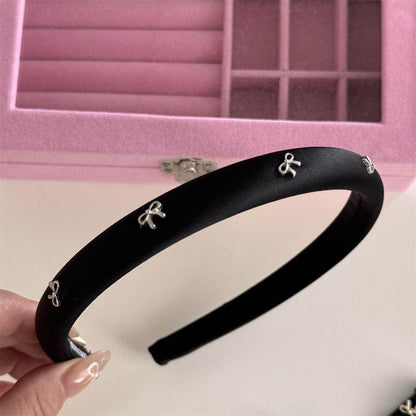 Alloy Bow Trim Headband for Stylish Hair Accessory