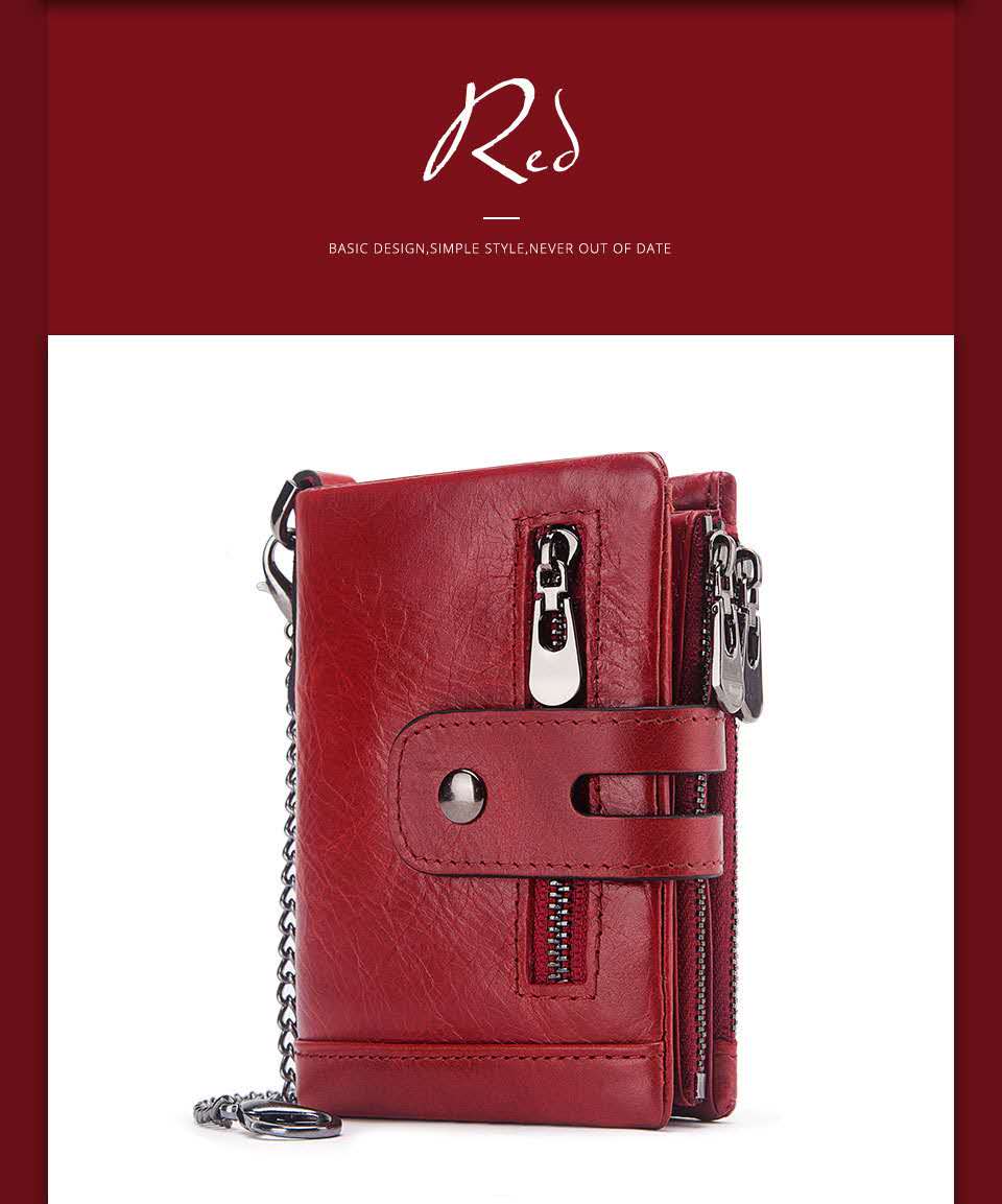 Leather men's wallet coin purse