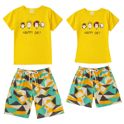 Short-sleeved T-shirt parent-child wear