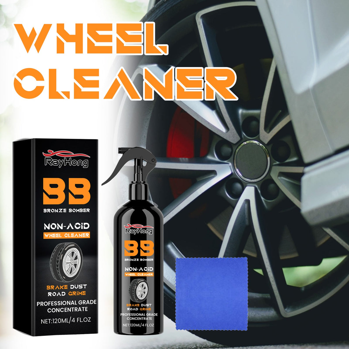 Car Tire Cleaner, Auto Paint Tire Rust Remover Maintenance Retreading Cleaner