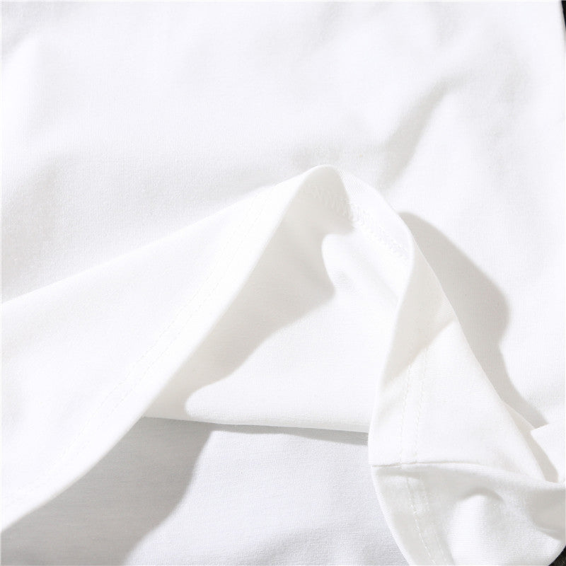 Loose White Couple Wear Short Sleeve