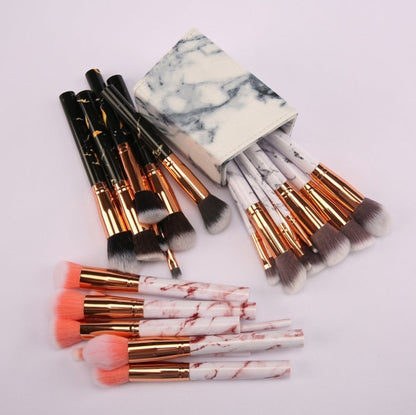 10 Marble Makeup Brush Sets