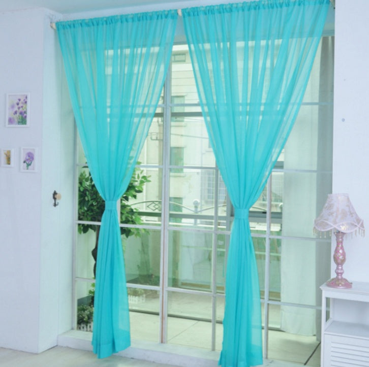 Solid Tulle Modern Sheer Curtains